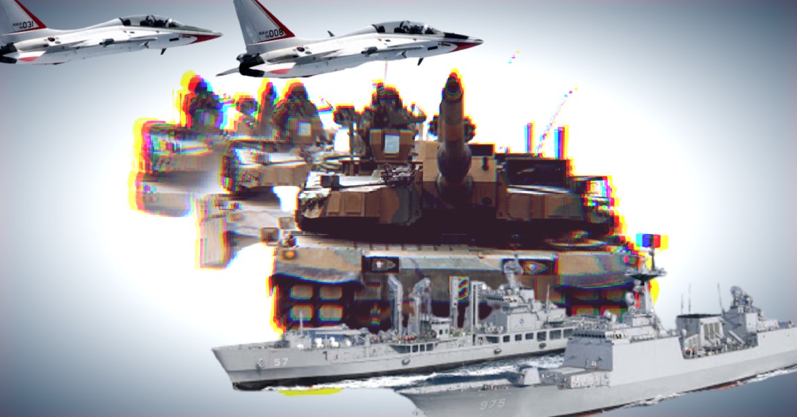 T-50고등훈련기, K-2흑표전차, 충무공이순신함과 천지함 / 사진 한국우주항공산업, 현대로템, 해군 제공.