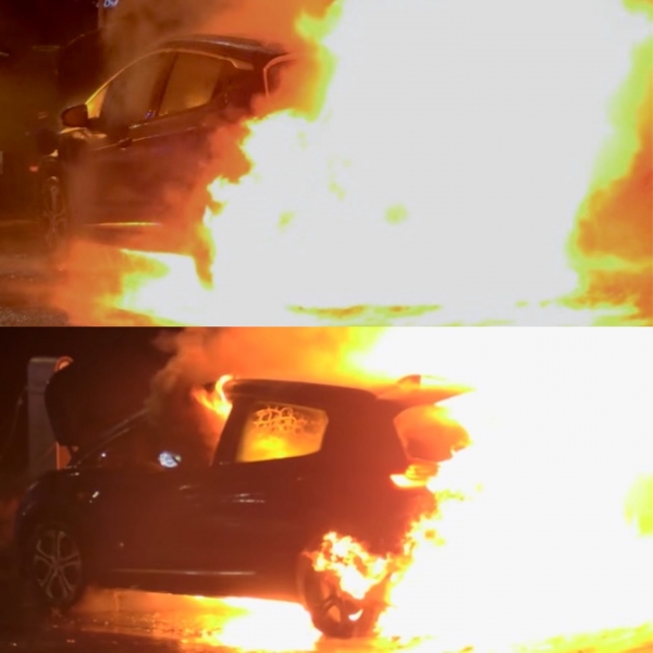 이달 초 독일에서 화재가 발생한 오펠 '암페라-e'. 유튜브 캡쳐. [뉴스락]