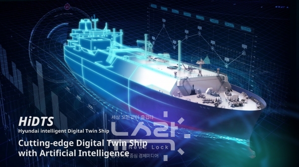 한국조선해양이 자체 개발한 디지털트윈선박 플랫폼(HiDTS) 소개 이미지. 사진 현대중공업그룹 제공 [뉴스락]