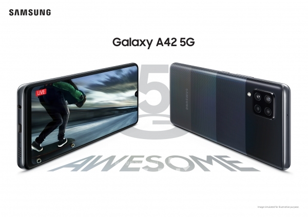 12일 출시 예정인 삼성전자 '갤럭시 A42 5G' 제품 이미지. 사진 삼성전자 제공 [뉴스락]