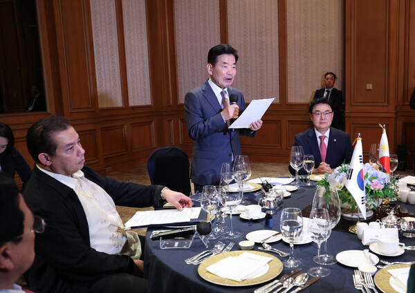 김진표 국회의장-로무알데이즈 필리핀 하원의장 회담. 사진=국회 제공 [뉴스락]