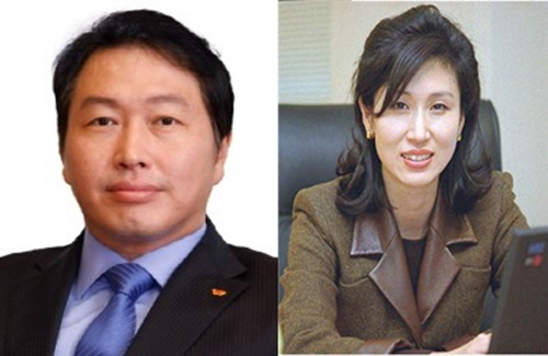 최태원 SK그룹 회장(왼쪽), 노소영 아트센터 나비 관장(오른쪽). 사진 뉴스락 DB.