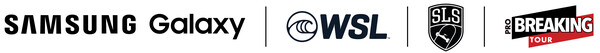 월드서프리그(WSL)·스트리트 리그 스케이트보딩(SLS)·프로 브레이킹 투어(PBT) 로고 이미지. 삼성전자 제공 [뉴스락]
