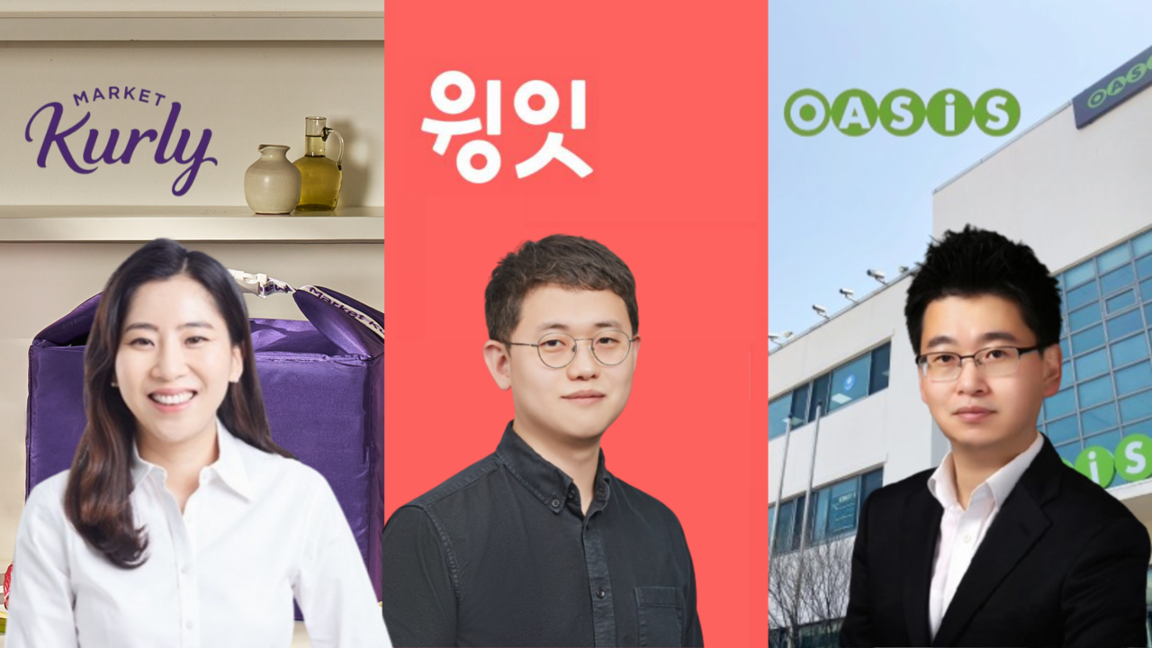 식품-커머스 (왼쪽부터)컬리, 윙잇, 오아시스는 IPO 기대주로 꼽히고 있다. 각사 제공 [뉴스락 편집] 