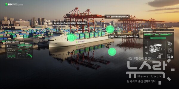 HD현대의 AI기반 운항 솔루션 ‘오션와이즈’ 이미지. 사진=HD현대 [뉴스락]