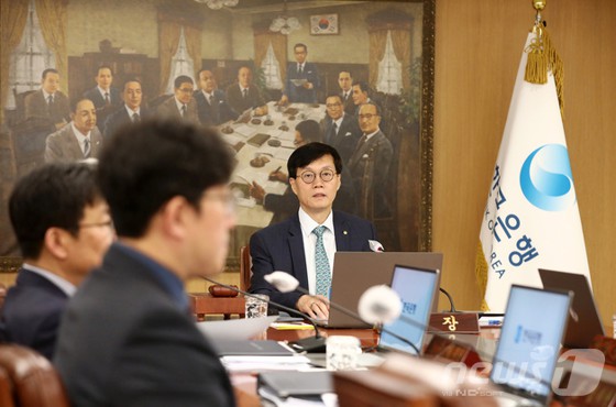 이창용 한국은행 총재가 23일 오전 서울 중구 한국은행에서 열린 금융통화위원회 정기회의를 주재하고 있다. 현재 한은 기준금리는 연 3.50% 수준이다.